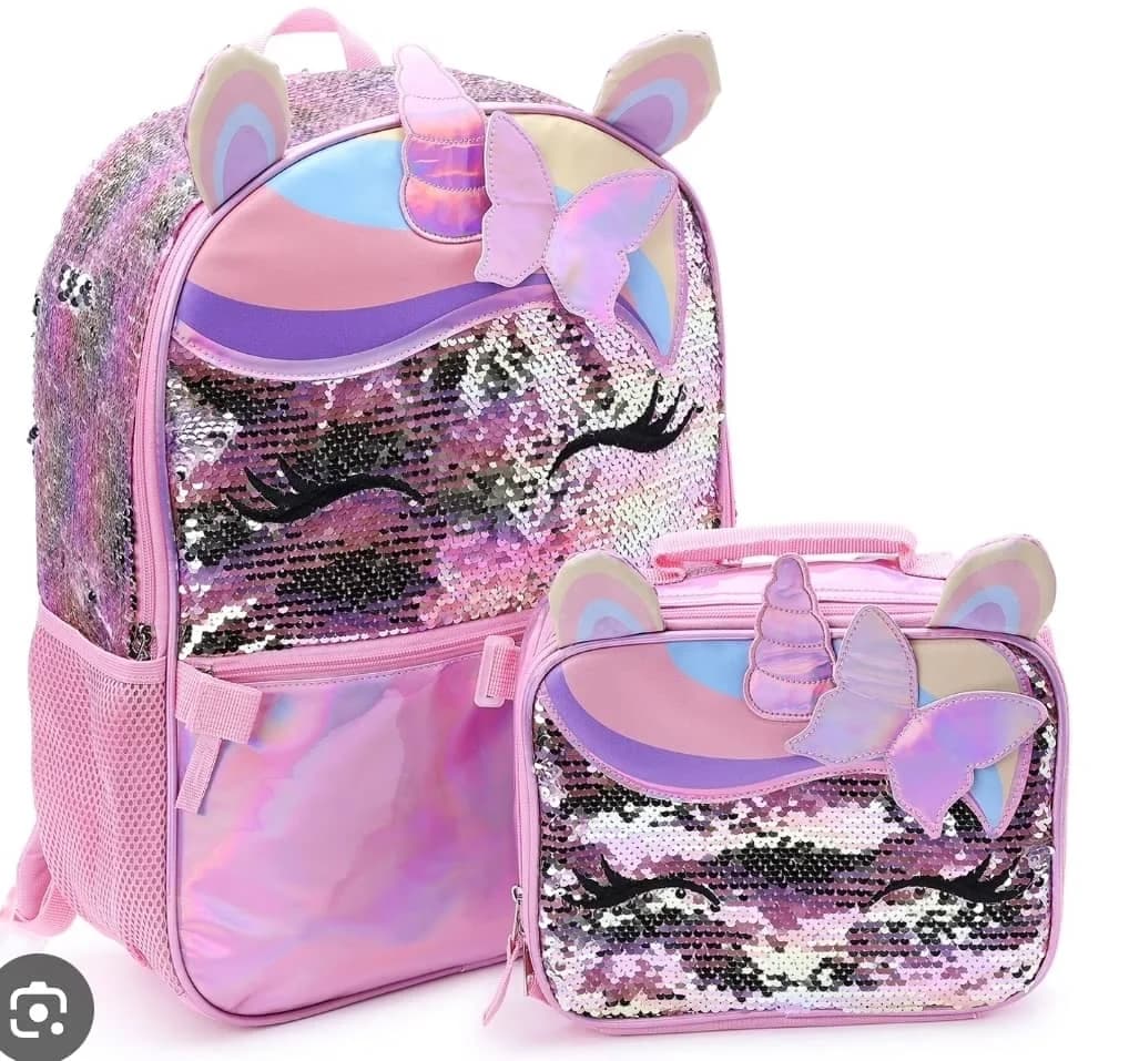 ONESIZE BUTTERFLY BACKPACK WITH LUNCHBOX