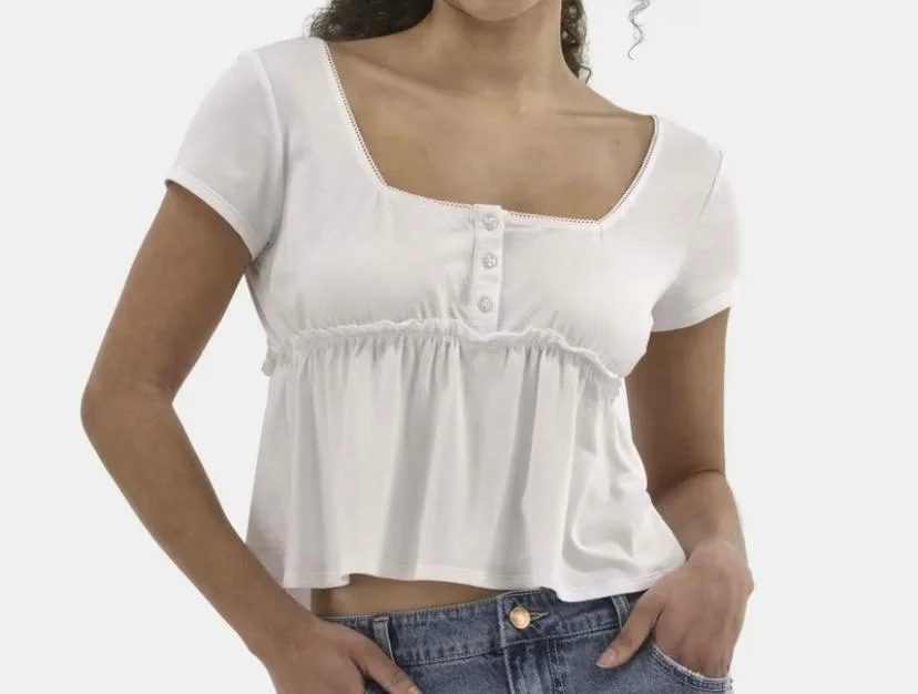 Doll top vivid white