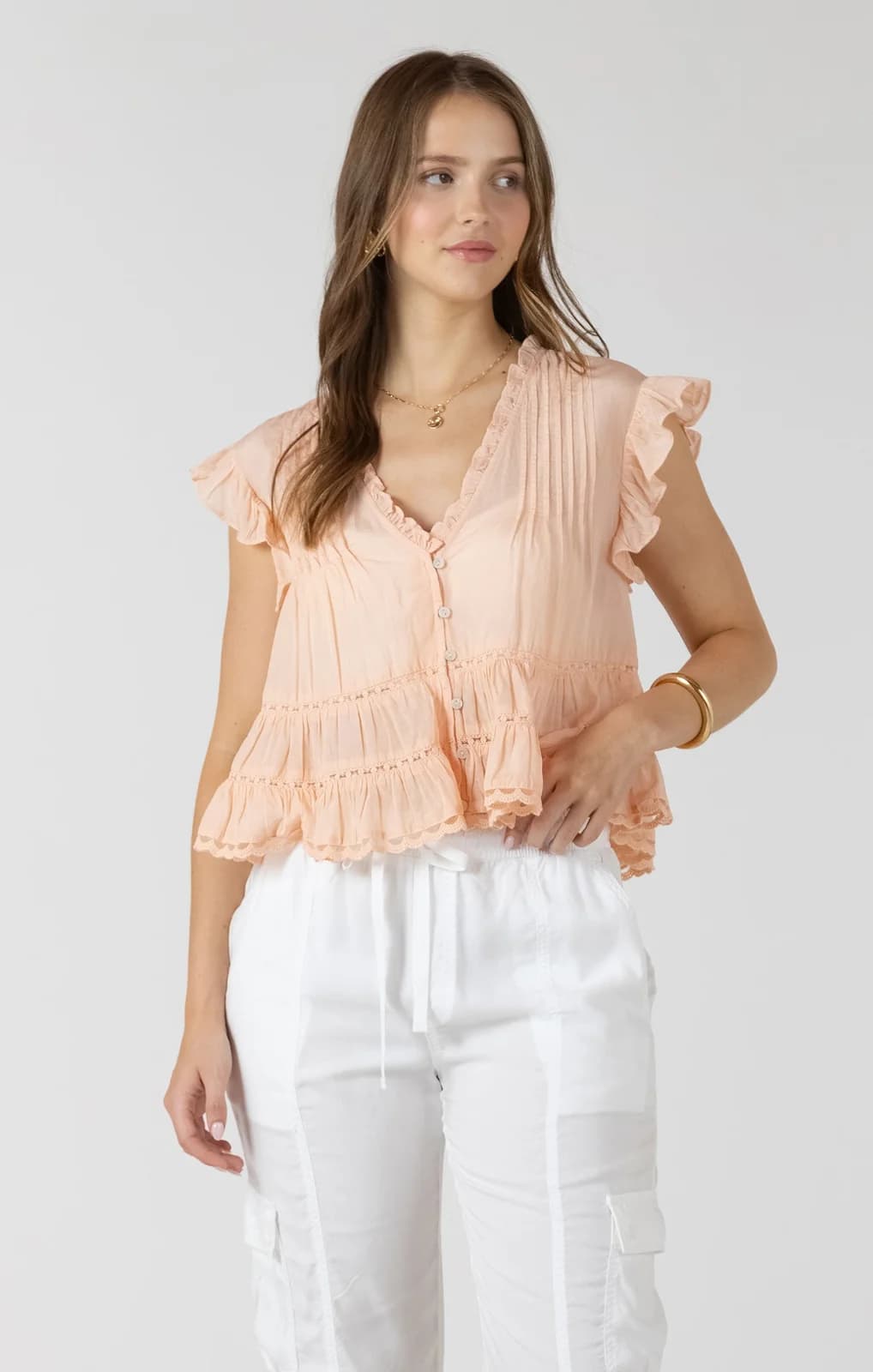 SS LACE TRIM TOP