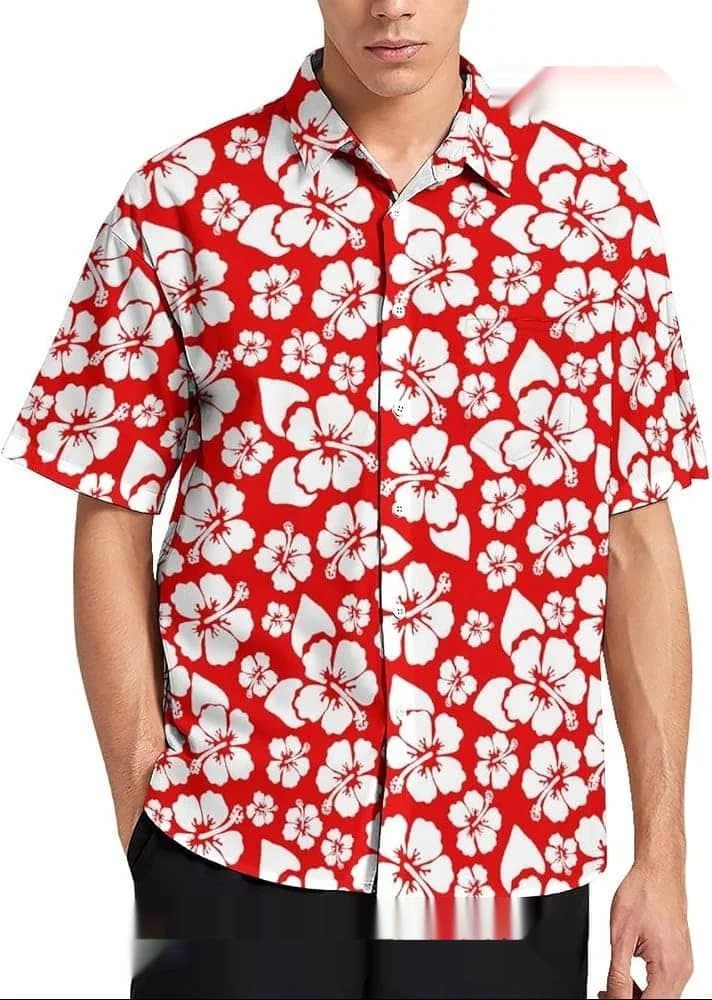 TEXAS RED HAWAIIAN SHIRT