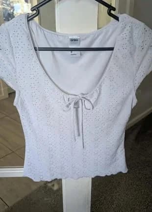 broderie knit top