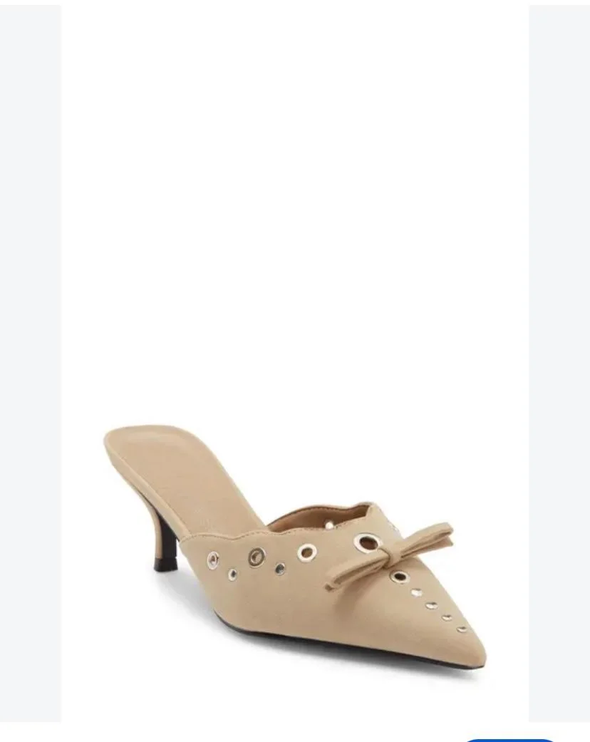 Kitten mule tan