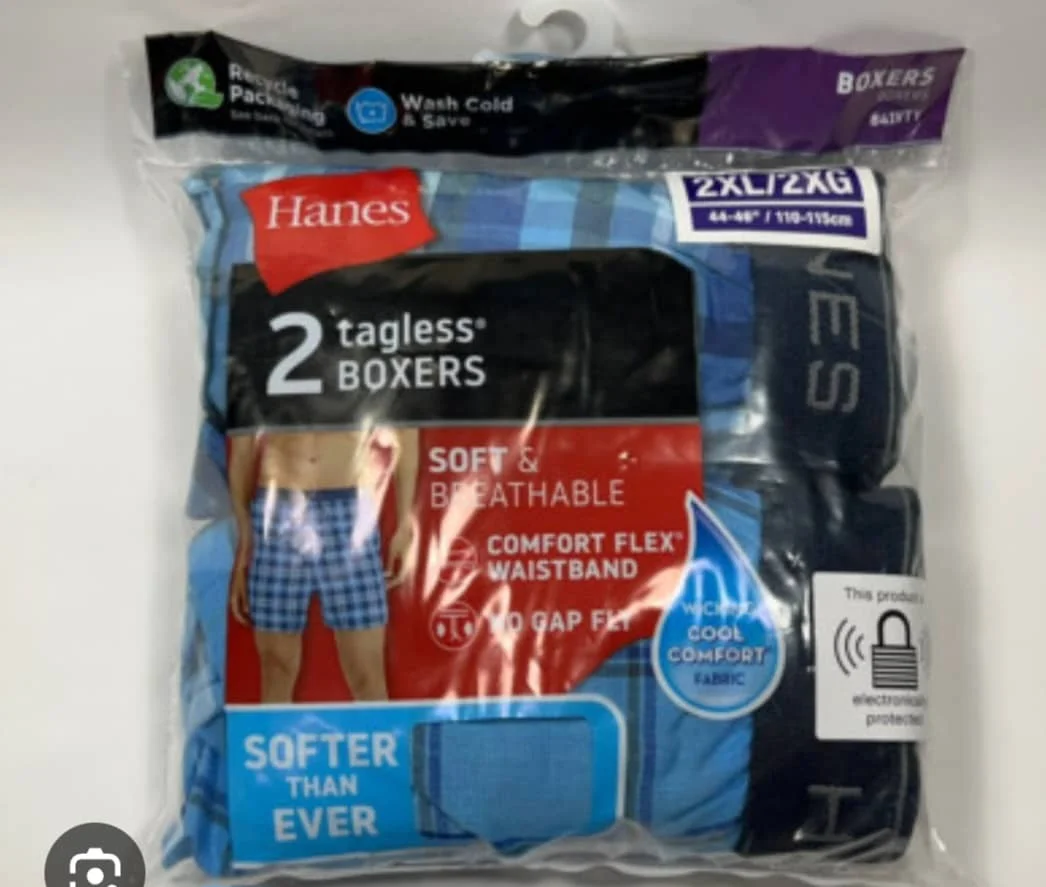 HANES 2 TAGLES BOXERS