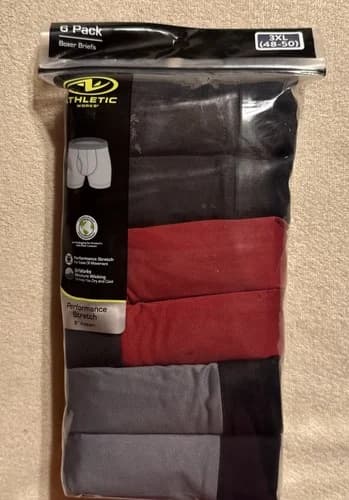Athletic works boxer briefs. 6 pack