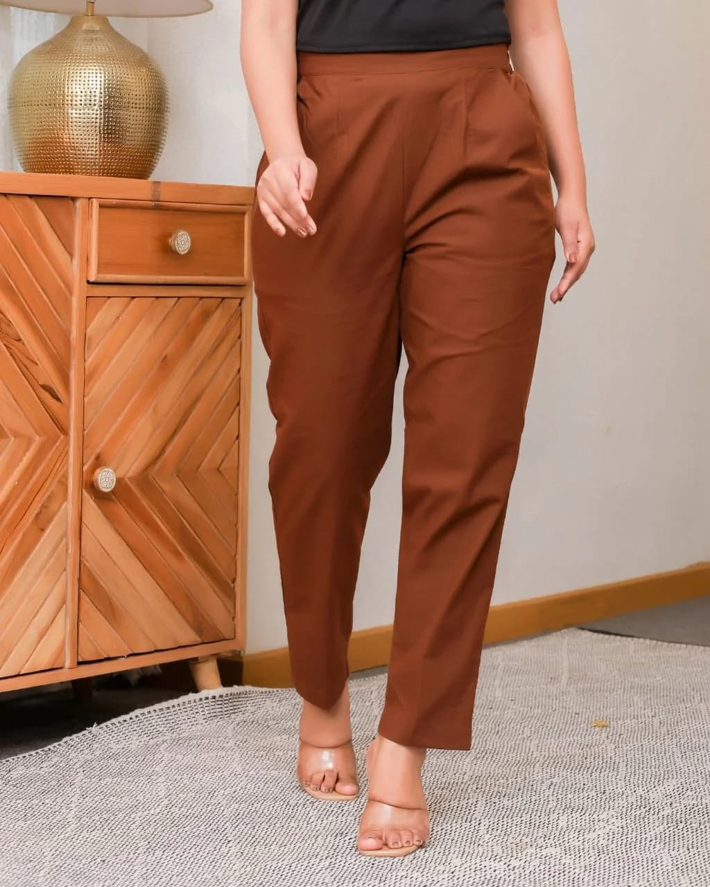 straight leg pant dark henna