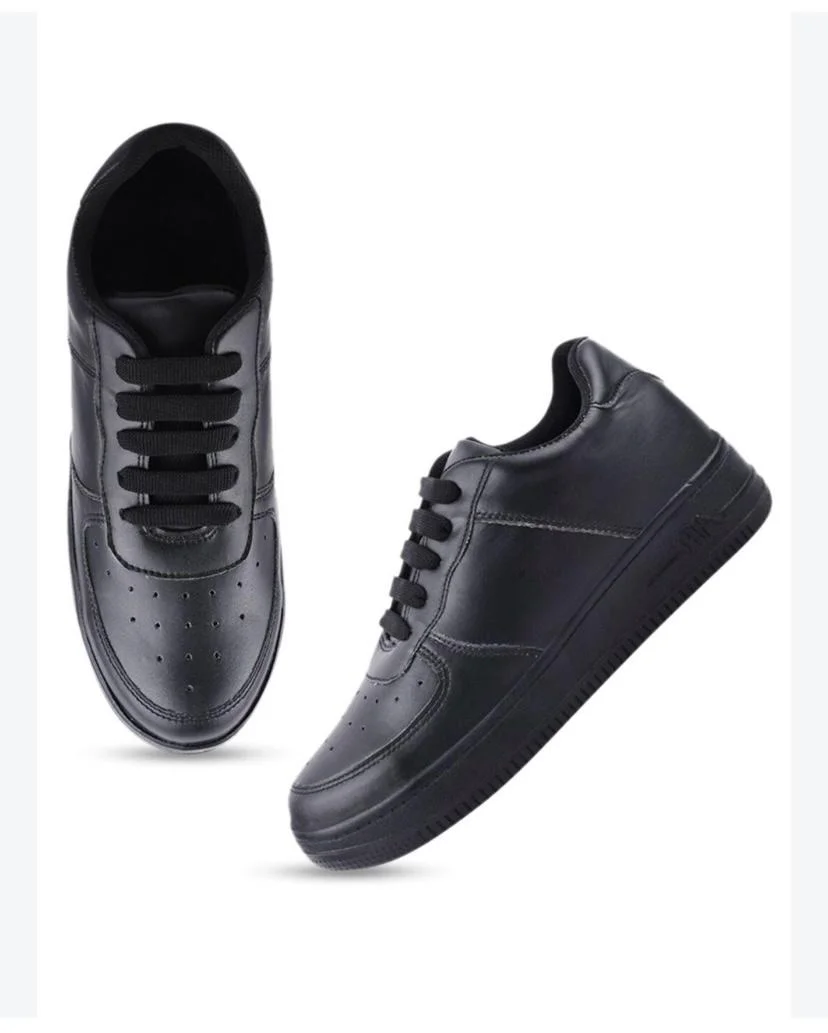 platform black sneaker