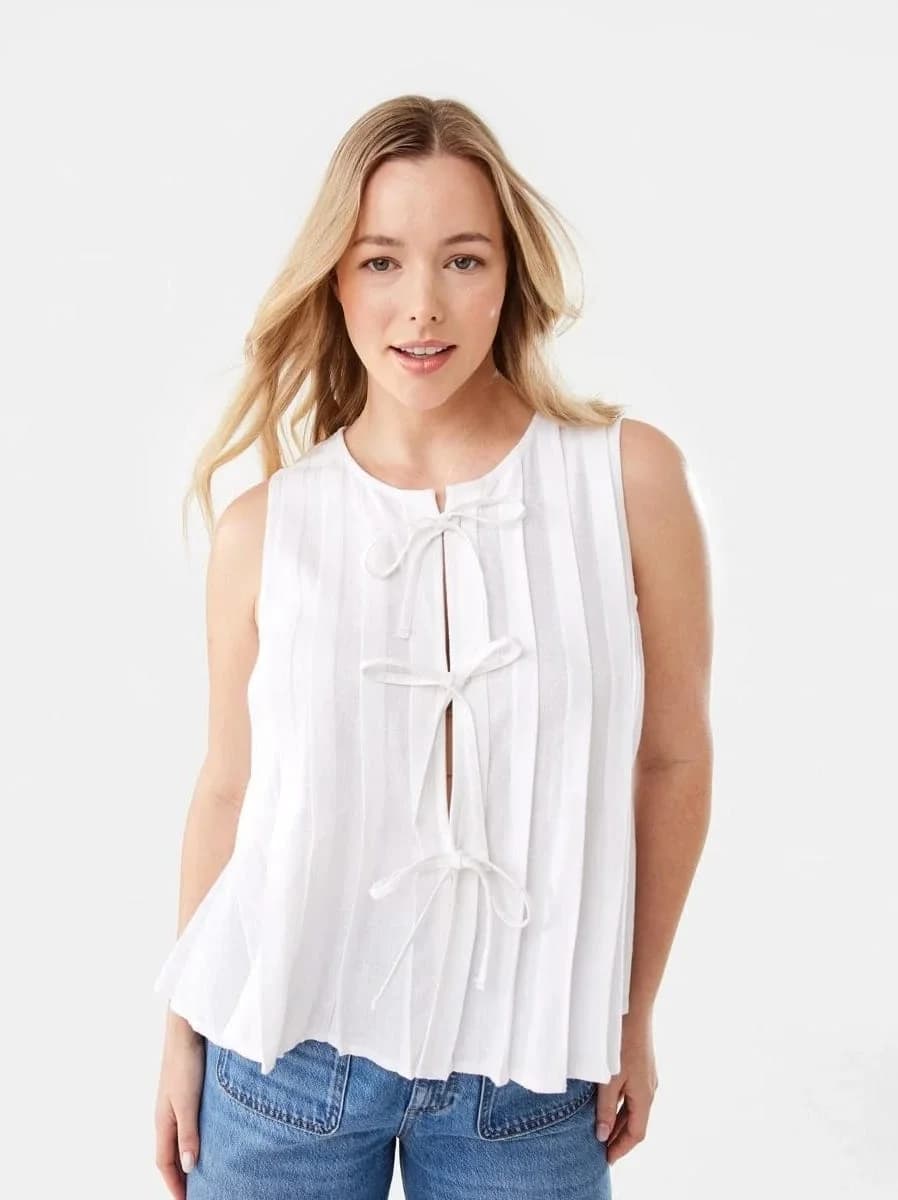 SL PLEATED TIE TOP