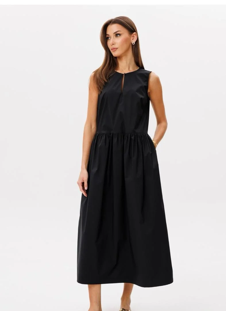 black linen dress