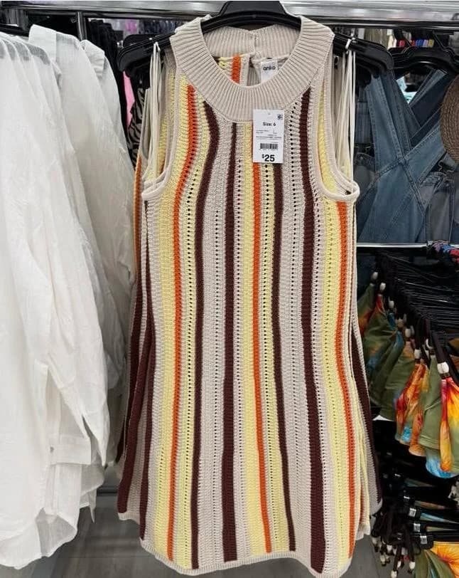 crochet mini dress
