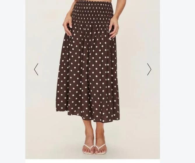 Women’s brown and white skirt